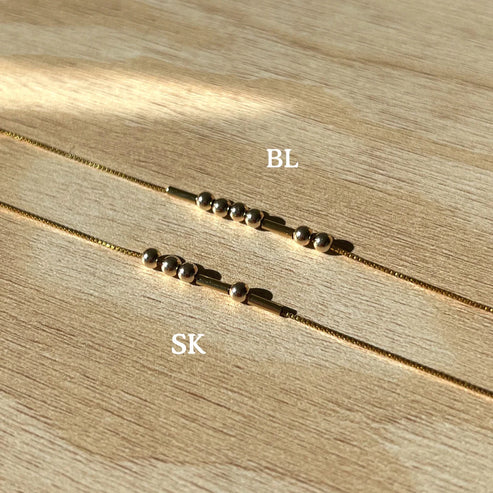 18K Morse Code Initial Bracelet